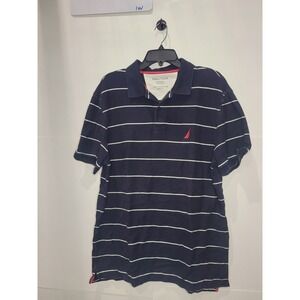 Mens Nautica Performance Polo Shirt, blue/white/red,‎ Size XL